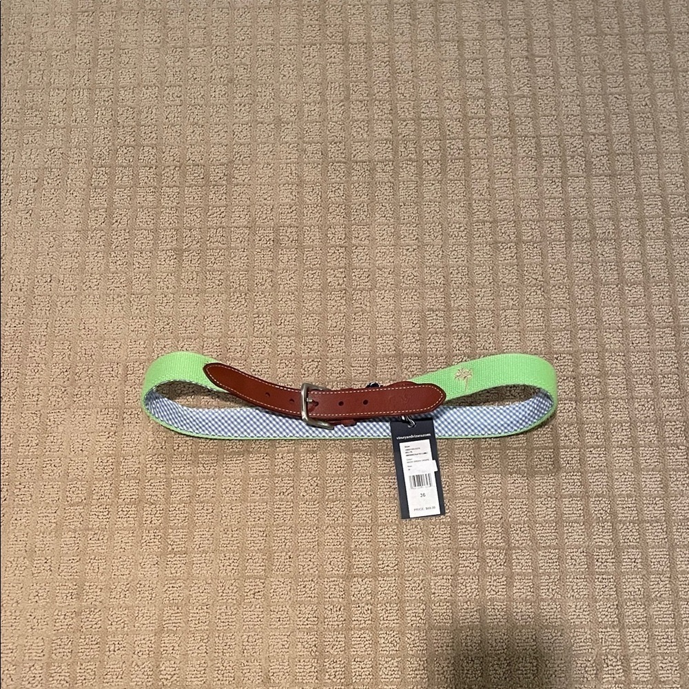 Vineyard Vines Green and Brown Belt